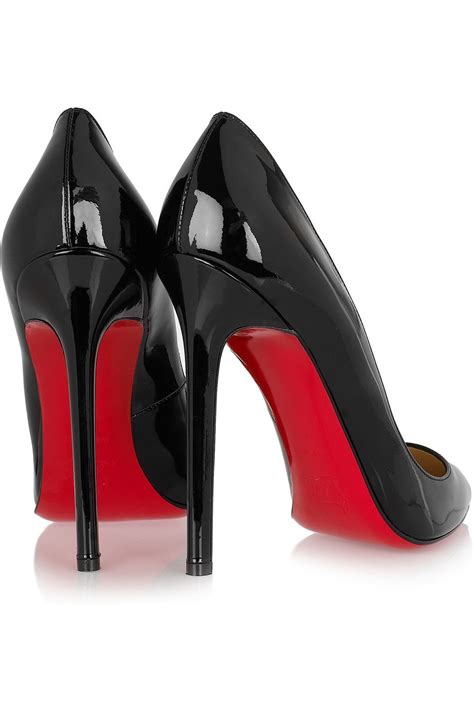 louis vuitton black red bottom heels